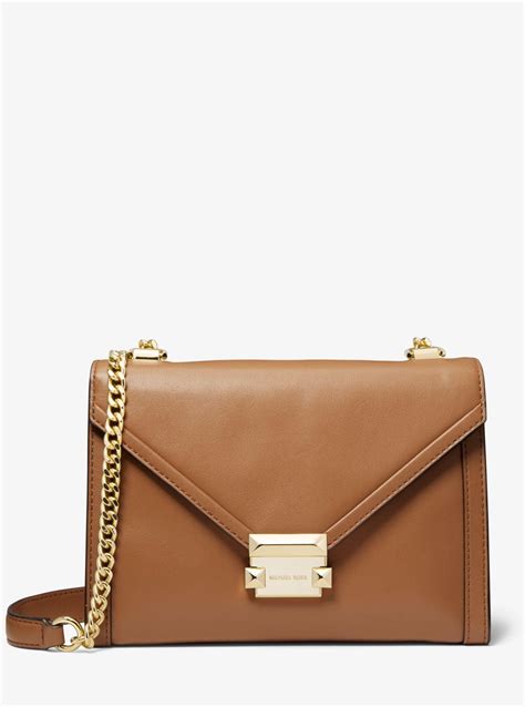 michael kors ladies whitney large convertible leather shoulder bag|michael kors whitney crossbody bag.